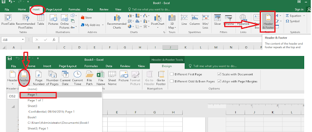 Đánh số trang Excel