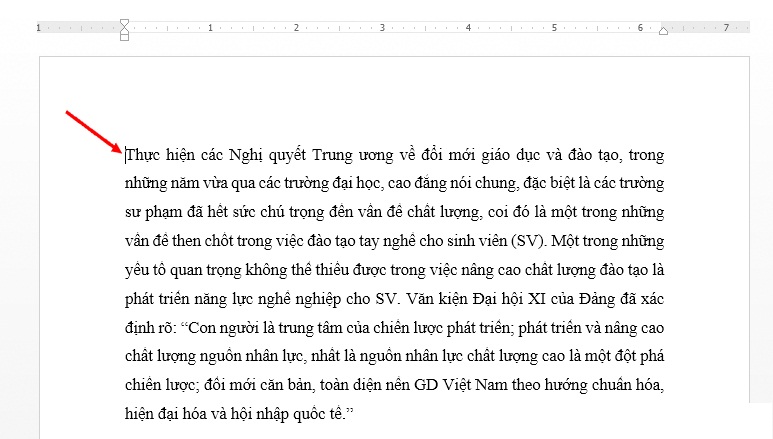 Thụt lề đầu dòng mỗi đoạn trong Word cực nhanh và hiệu quả