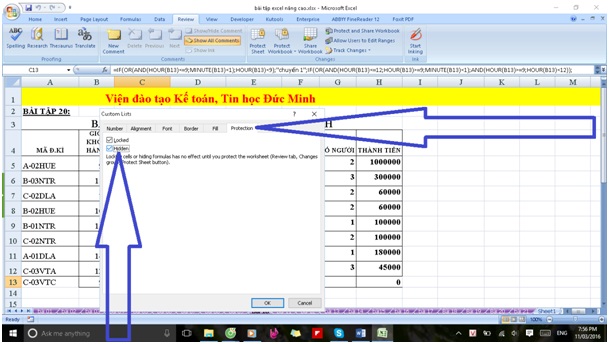 Ẩn dữ liệu trong excel2