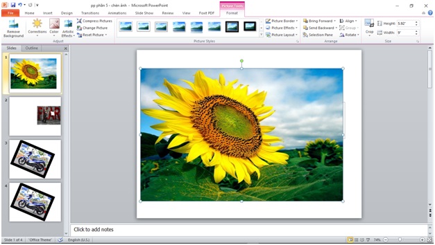 إدراج الصور والقصاصات الفنية في PowerPoint3