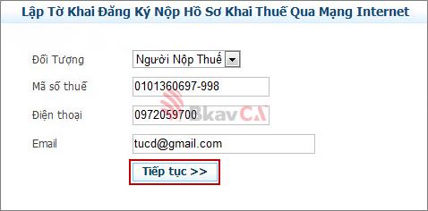 Truy cập vào trang tổng cục thuế nhantokhai.gdt.gov.vn  nhấn vào phần ĐĂNG KÝ