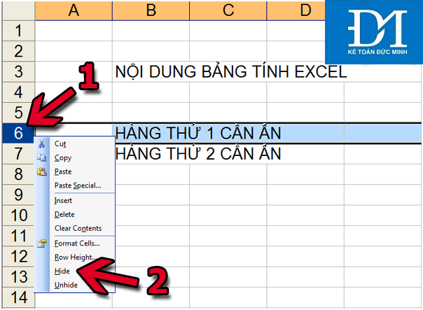 Cách Ẩn Và Hiện Các Dòng/ Cột Trong Excel Vô Cùng Đơn Giản.