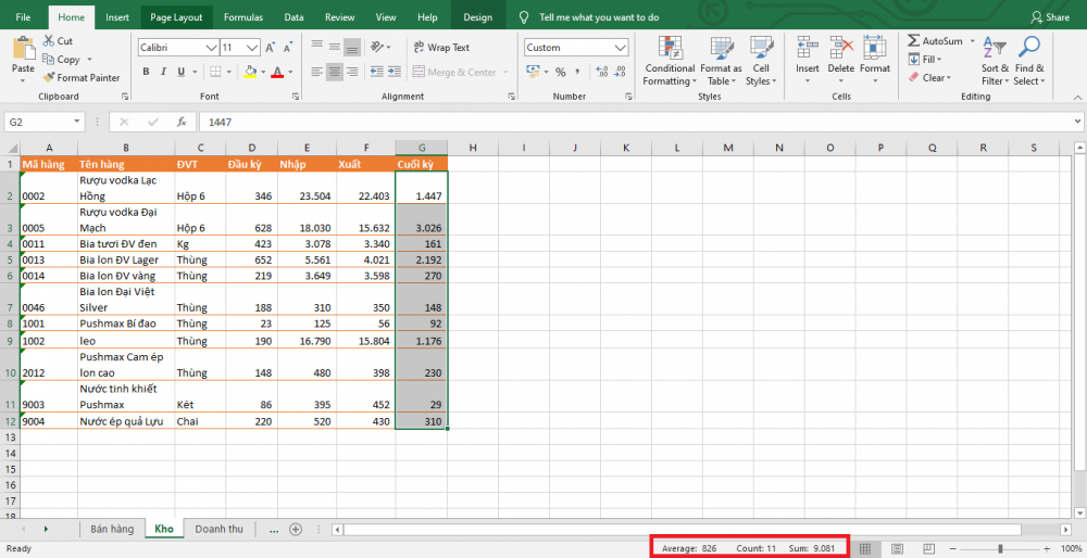 Mách bạn mẹo xem thống kê số liệu cực nhanh trong Microsoft Excel 