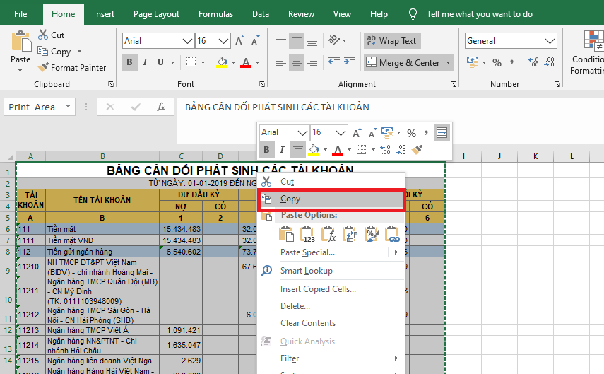 Cách sao chép bảng từ Excel sang Word vẫn giữ nguyên định dạng 