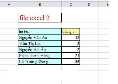 Cách link dữ liệu giữa các file excel với nhau 1