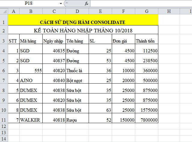 Bạn đã biết cách sử dụng CONSOLIDATE trong excel chưa? 