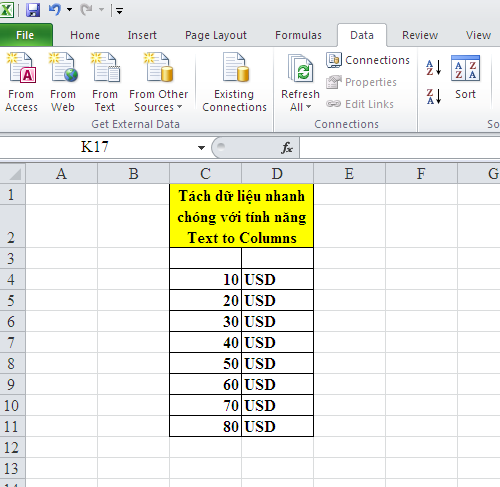 Tách dữ liệu nhanh chóng với Text to Columns 5