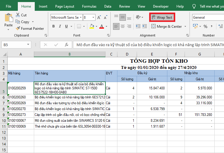 Hướng dẫn cách căn lề hai bên đều nhau trong ô Excel 