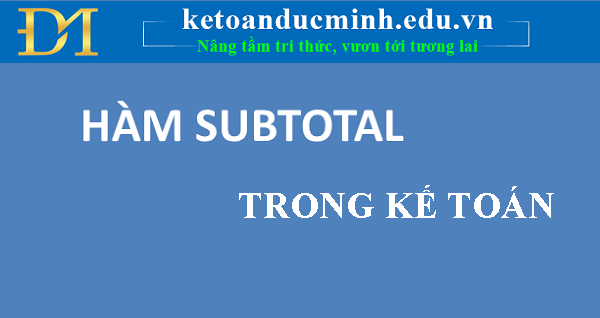 HÀM SUBTOTAL 1