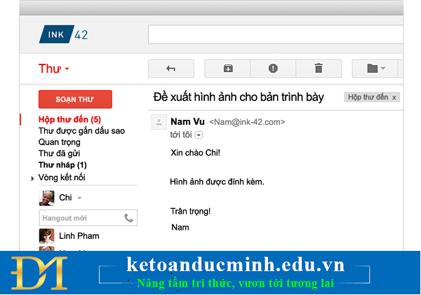 Tiêu đề email rõ ràng, đề cập vấn đề trực tiếp