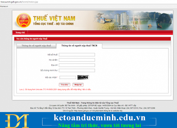 cách truy dò tìm check kiểm tra cứu mã số thuế thu nhập cá nhân online (tncn online) bằng chứng minh thư cmnd