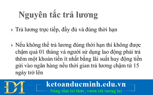 Trả lương không đầy đủ, không đúng hạn