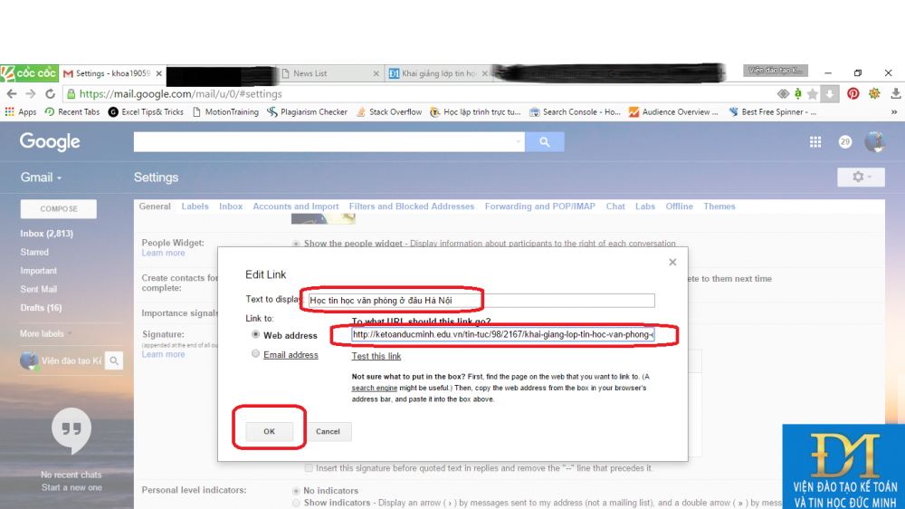 tạo chữ ký trong gmail đức minh 7