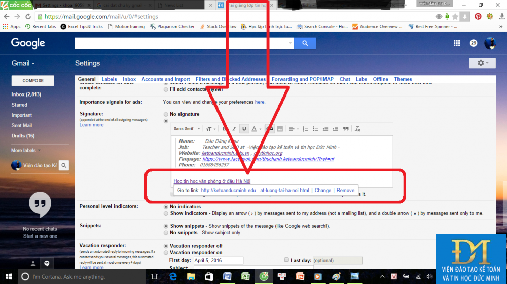 tạo chữ ký trong gmail đức minh 8