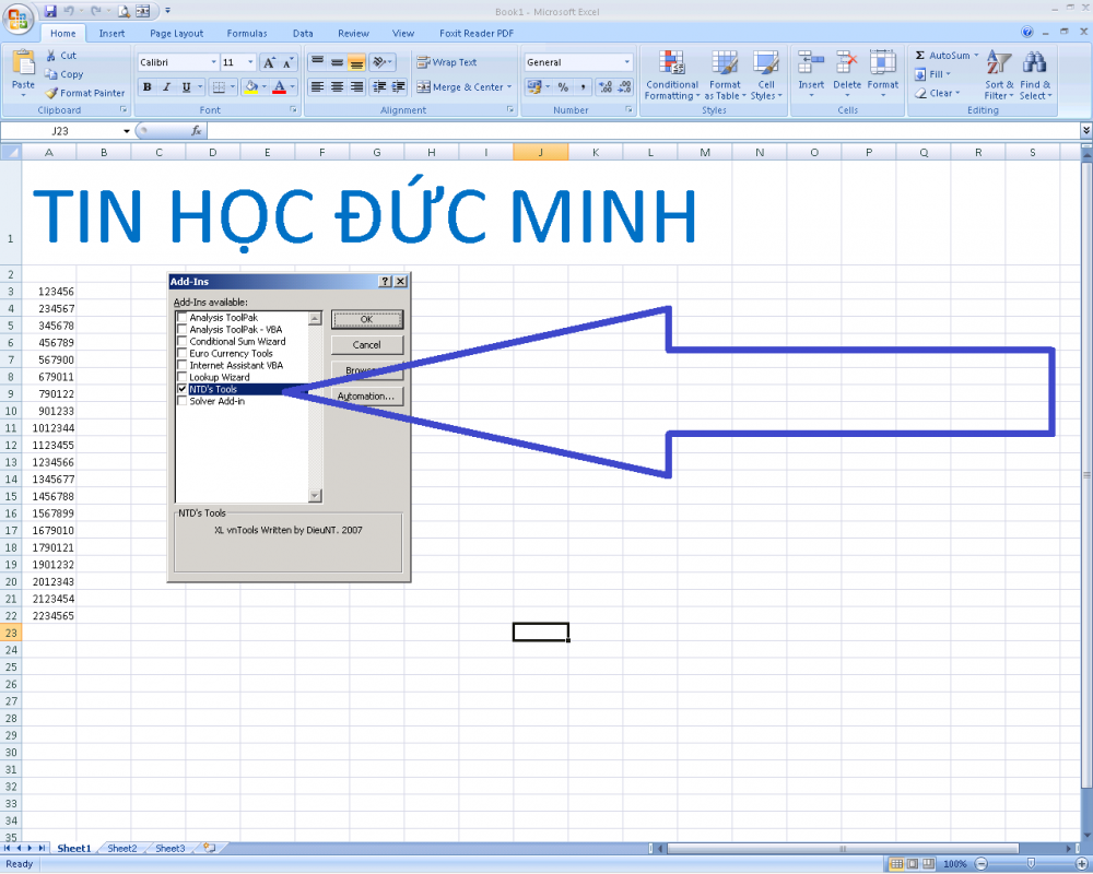 Cách chuyển đổi số thành chữ trong excel 5