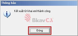 hoàn tất quá trình tạo tờ khai từ phần mềm HTKK