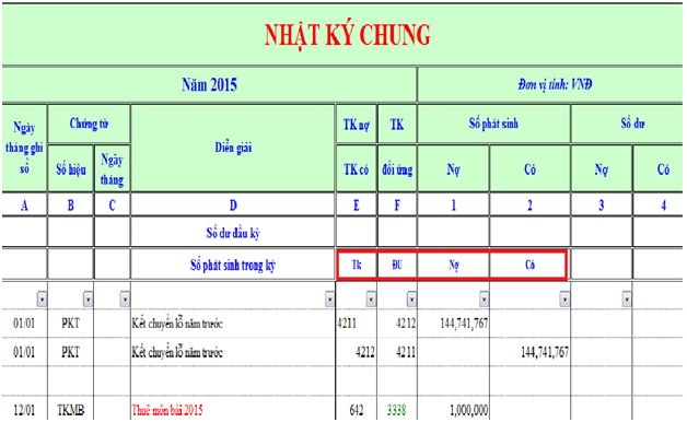 Làm báo cáo lưu chuyển tiền tệ bằng PivotTable trong excel 1