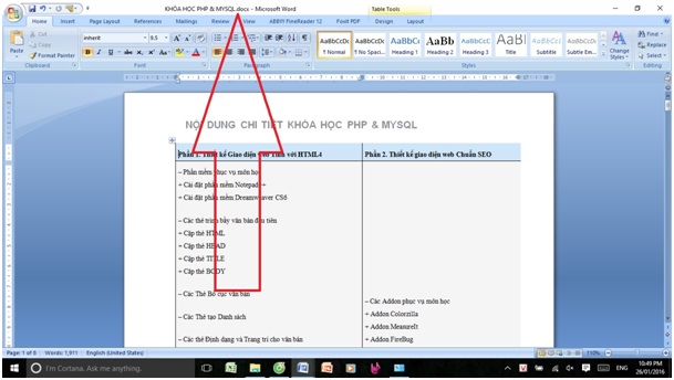 Phím tắt trong word phần 3-4
