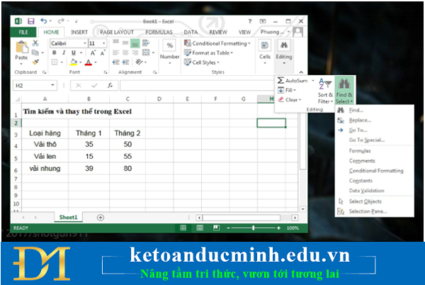 tìm kiếm excel