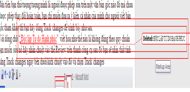 Tính năng Track Changes trong word 2