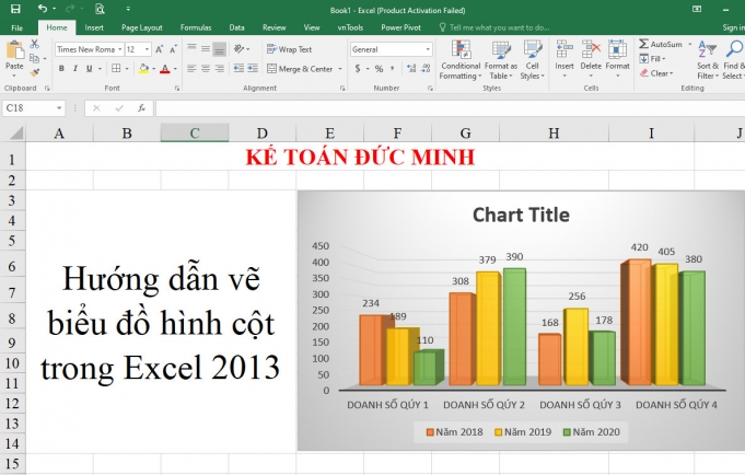 Cách Vẽ Biểu Đồ Hình Cột Trong Excel 2013