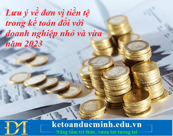 Lưu ý về đơn vị tiền tệ trong kế toán đối với doanh nghiệp nhỏ và vừa năm 2023 – Kế toán Đức Minh.