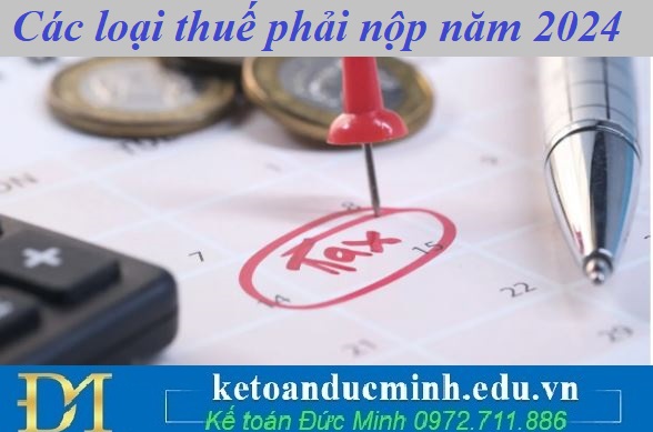 Cập nhật các loại thuế doanh nghiệp phải nộp năm 2024
