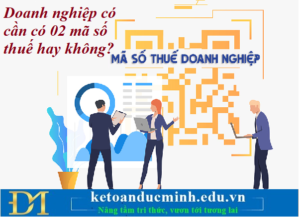 Doanh nghiệp có cần có 02 mã số thuế hay không? Kế toán Đức Minh. Doanh nghiệp có cần có 02 mã số thuế hay không? Kế toán Đức Minh.