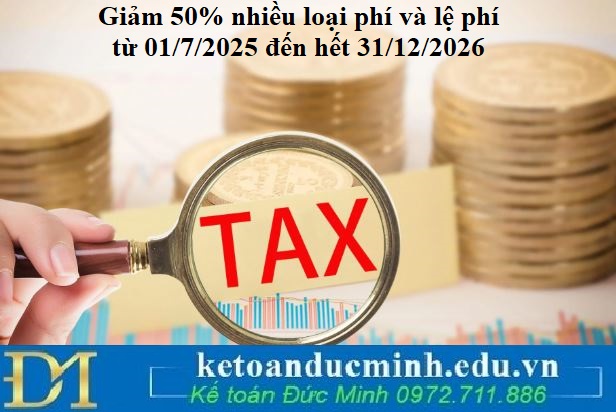 Giảm 50% nhiều loại phí và lệ phí từ 01/7/2025 đến hết 31/12/2026