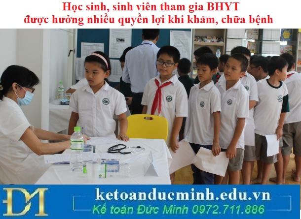 Học sinh, sinh viên tham gia BHYT được hưởng nhiều quyền lợi khi khám, chữa bệnh