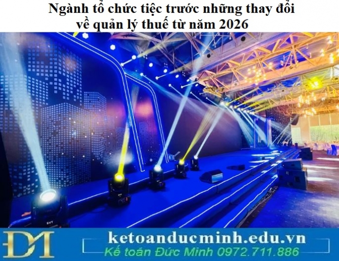 Ngành tổ chức tiệc trước những thay đổi về quản lý thuế từ năm 2026