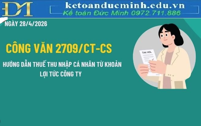 Công văn 2709/CT-CS về hướng dẫn thuế thu nhập cá nhân từ khoản lợi tức công ty chi tiết ra sao?
