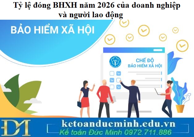 Tỷ lệ đóng BHXH năm 2026 của doanh nghiệp và người lao động