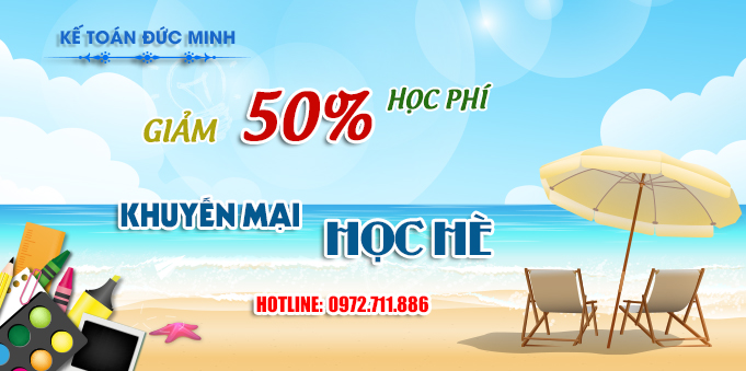  KHUYẾN MẠI lên đến 50% khi đăng ký online qua CHUYỂN KHOẢN cho khóa kế toán, tin học tại trung tâm Đức Minh