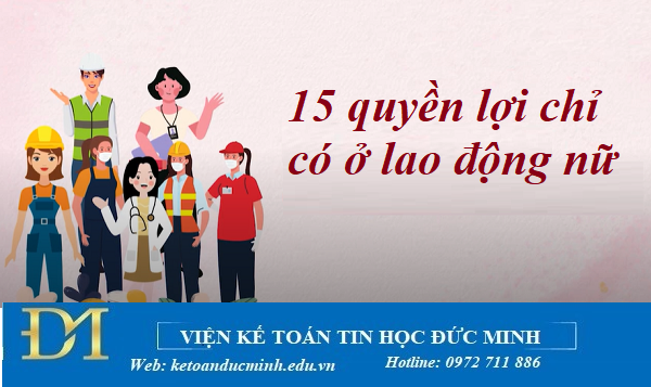 15 quyền lợi chỉ có ở lao động nữ - Kế toán Đức Minh. 15 quyền lợi chỉ có ở lao động nữ - Kế toán Đức Minh.
