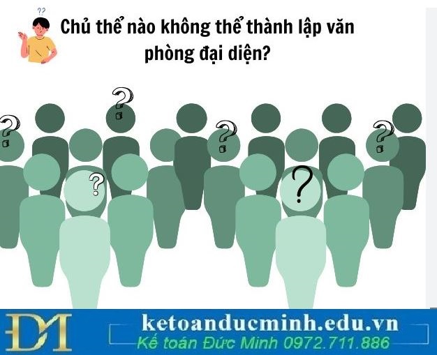 Chủ thể nào không thể thành lập văn phòng đại diện?