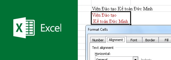 Sự giống nhau và khác nhau khi xuống dòng 1 ô trong Excel 