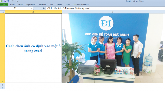 Cách chèn ảnh cố định vào một ô trong excel, kích cỡ ảnh thay đổi theo ô (có video)