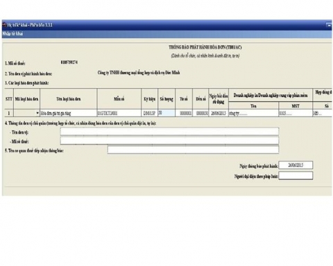 Hướng dẫn thủ tục thông báo phát hành hóa đơn GTGT đặt in theo thông tư 39/2014/TT-BTC
