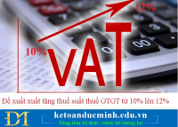 Đề xuất xuất tăng thuế suất thuế GTGT từ 10% lên 12% - KTĐM
