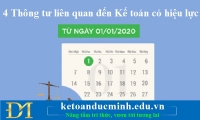 4 Thông tư liên quan đến Kế toán có hiệu lực từ 01/01/2020 – Kế toán Đức Minh