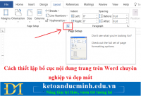 Cách thiết lập bố cục nội dung trang trên Word chuyên nghiệp và đẹp mắt