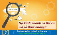 Hộ kinh doanh cá thể có mã số thuế không? Kế toán Đức Minh.