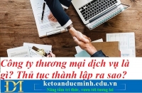 Công ty thương mại dịch vụ là gì? Thủ tục thành lập ra sao? Kế toán Đức Minh.