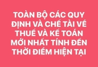 Toàn bộ các quy định và chế tài tính đến tại thời điểm hiện tại -KTĐM