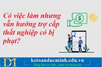 Có việc làm nhưng vẫn hưởng trợ cấp thất nghiệp có bị phạt? Kế toán Đức Minh.