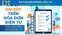 Lỗi thường gặp khi dùng hóa đơn điện tử theo Nghị định 123 và cách khắc phục-KTĐM