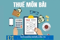 Điểm Thay Đổi Của Tờ Khai Lệ Phí Môn Bài Mới - KTĐM