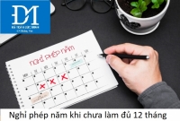 Quy định về nghỉ phép năm khi chưa làm đủ 12 tháng