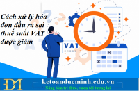 Cách xử lý hóa đơn đầu ra sai thuế suất VAT được giảm – Kế toán Đức Minh.